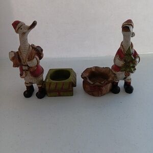 Charming Holiday Goose Figurine Set